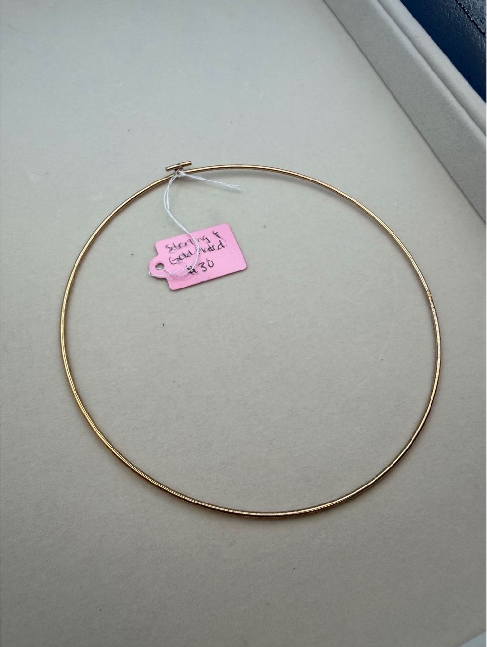 Simple Gold Tone Choker Necklace
